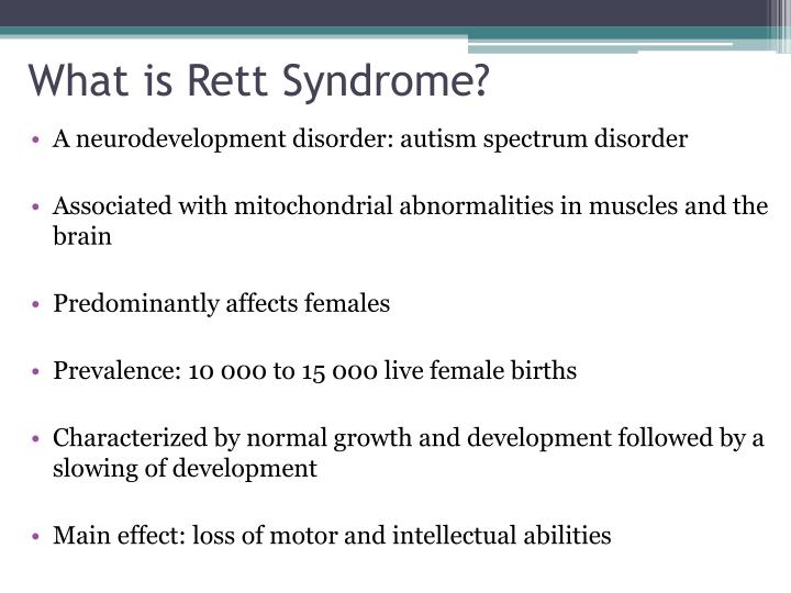 ppt rett syndrome powerpoint