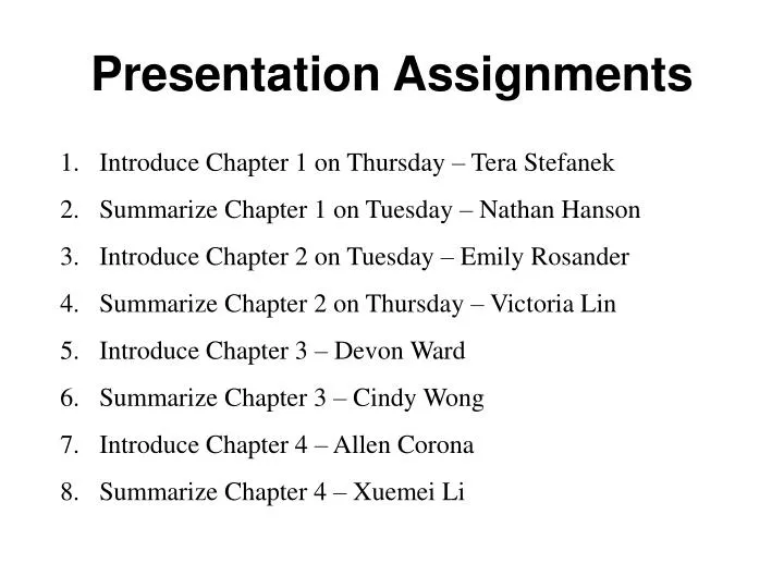 assignment presentation template