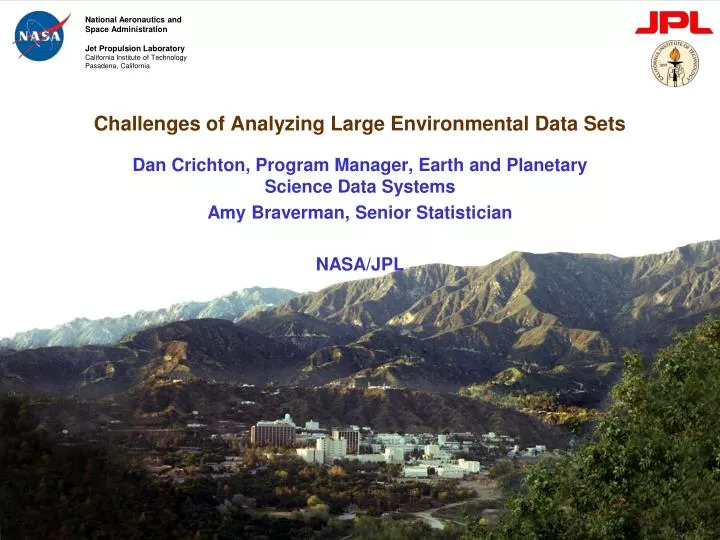 PPT Challenges of Analyzing Large Environmental Data Sets PowerPoint