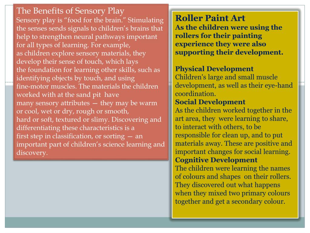 benefits of sensory play
