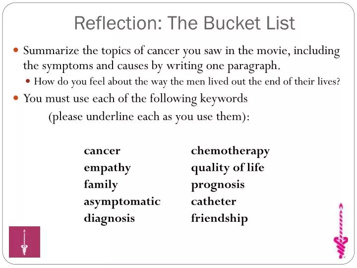 bucket list reflective essay