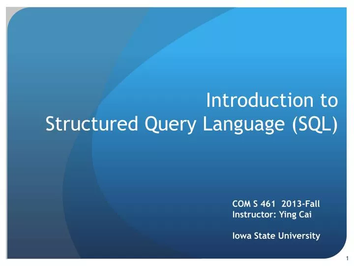 Ppt Introduction To Structured Query Language Sql Powerpoint Presentation Id2707750 2270