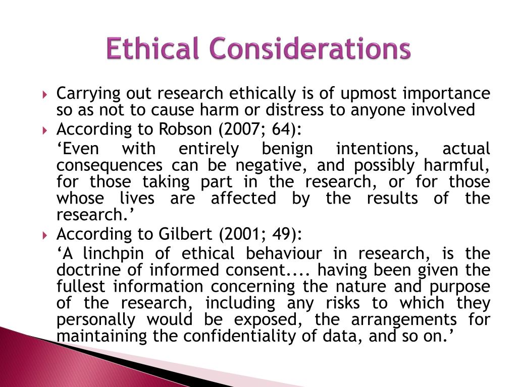 ethical considerations of research proposal