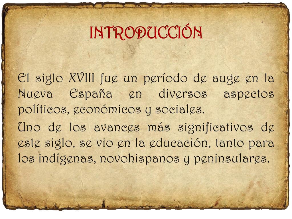 PPT - Enseñanza y Nacionalismo intelectual al final de la Colonia