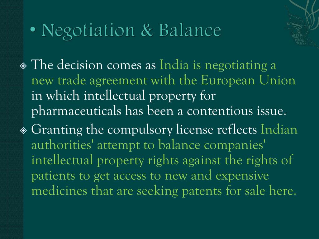 PPT - India Issues Compulsory License for Bayer Drug Because the Price ...