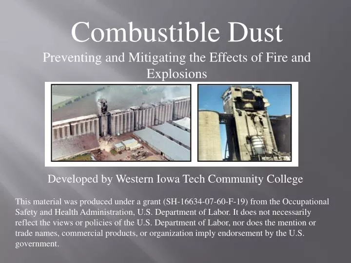 PPT - Combustible Dust Preventing and Mitigating the Effects of Fire ...