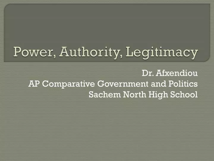 essay on power authority and legitimacy