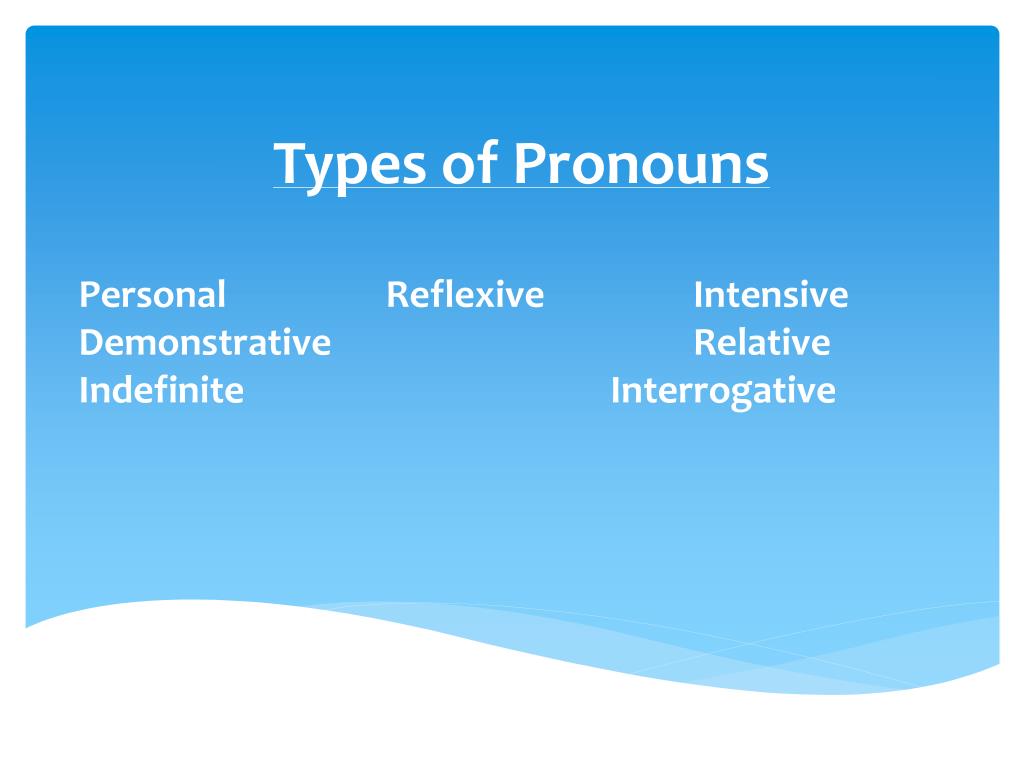 types of pronouns presentation