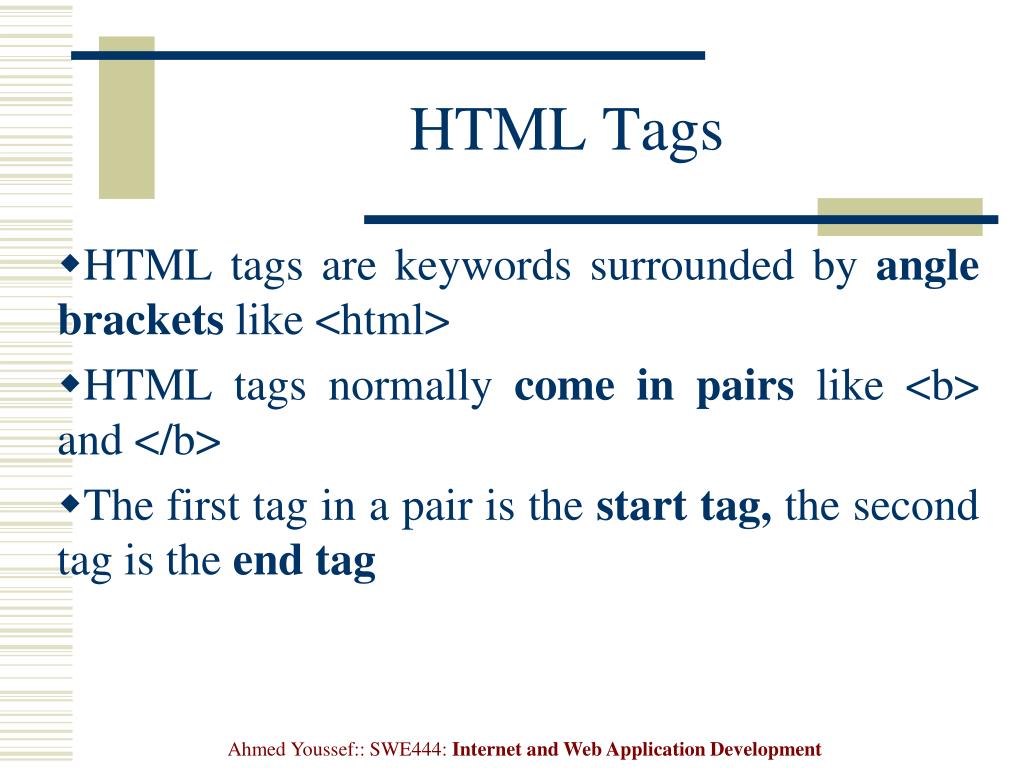 presentation tags in html w3schools
