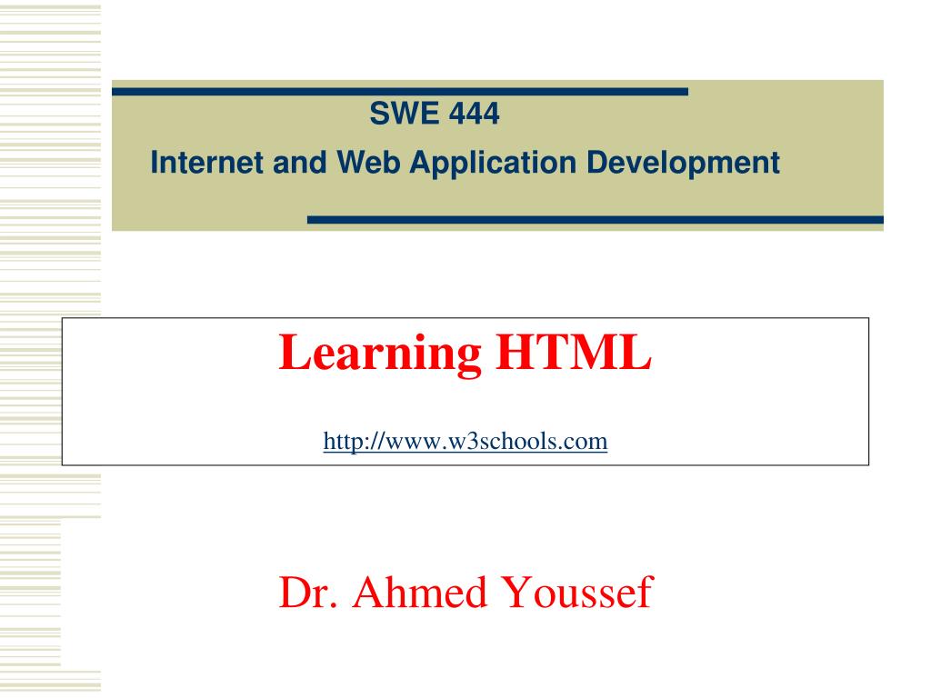 PPT - Learning HTML w3schools PowerPoint Presentation, free download -  ID:2712471