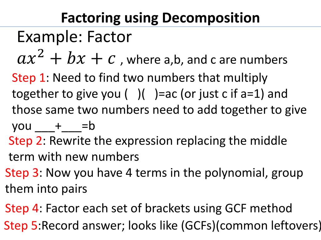 decompose math definition examples