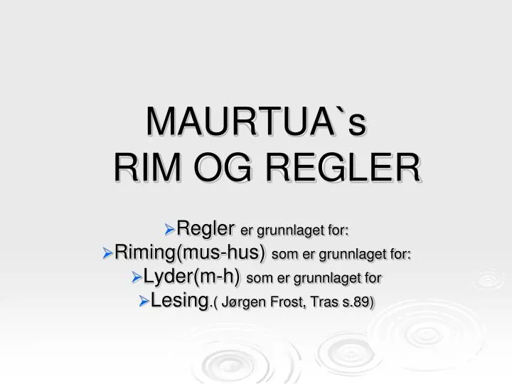Høne pøne regle Høne pøne regle