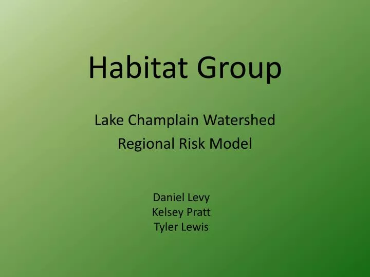 PPT Habitat Group PowerPoint Presentation, free download ID2717296
