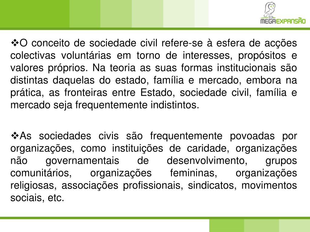 PPT - O PAPEL DA SOCIEDADE CIVIL PowerPoint Presentation, free download ...
