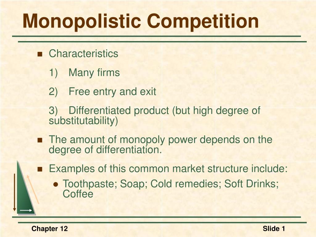 characteristics of monopolistic competition market