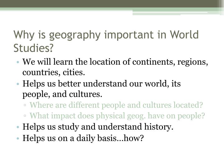 Does geography help us
