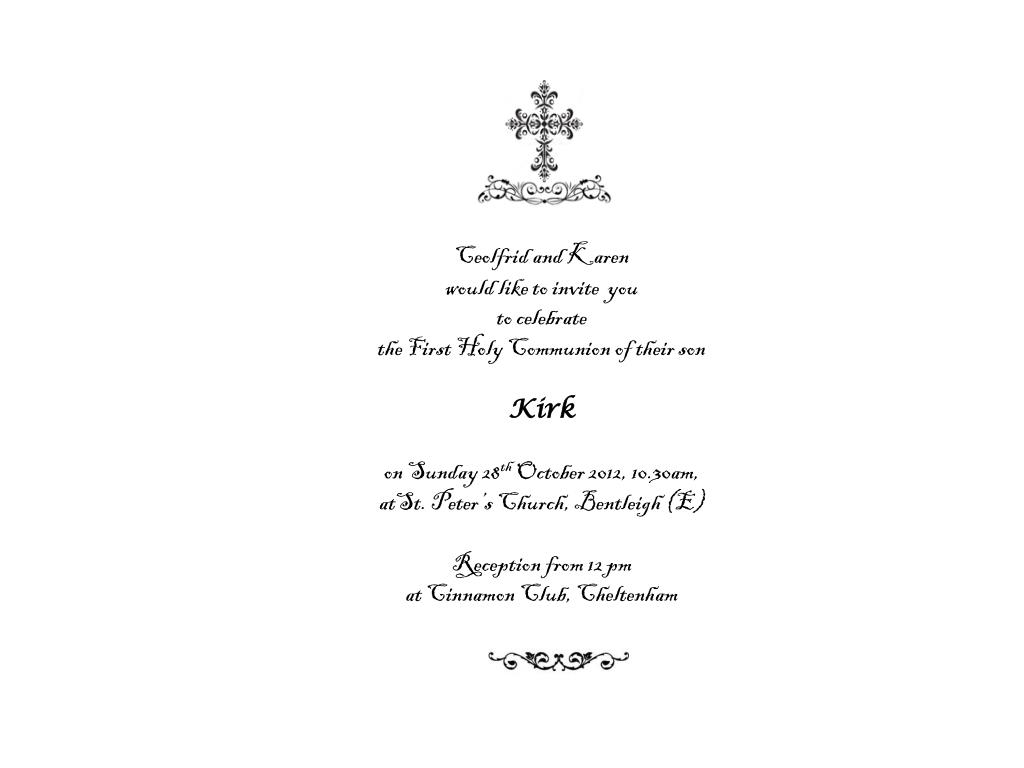 PPT - Celebrate Kirk's First Holy Communion on October 28, 2012 ...