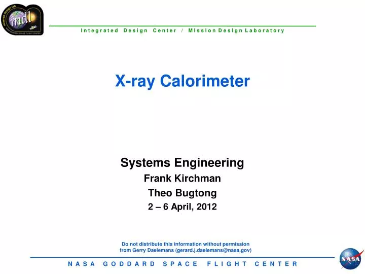 PPT Xray Calorimeter PowerPoint Presentation, free download ID2721193