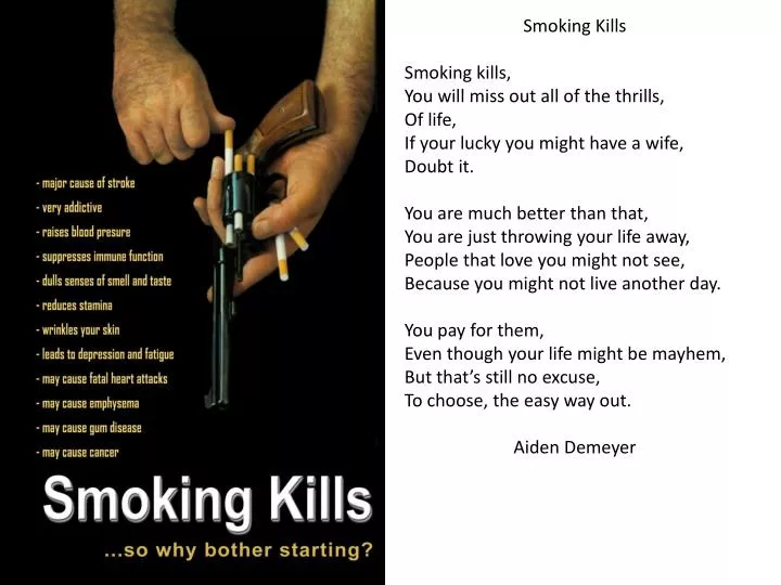 smoking thrills but kills smoking thrills but kills