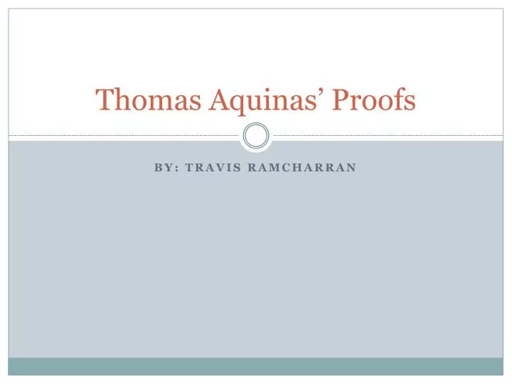 thomas aquinas proofs n.