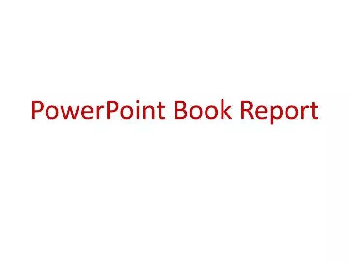book report powerpoint