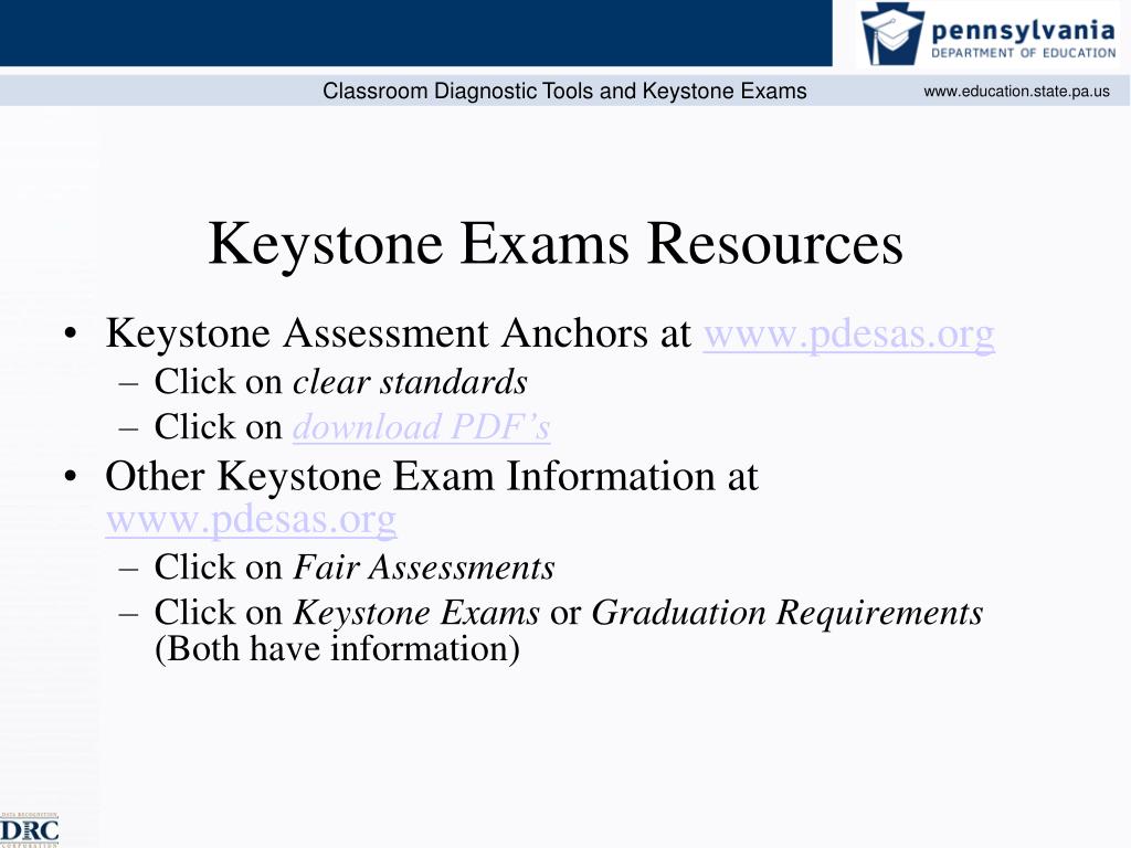 PPT Keystone Exams and Classroom Diagnostic Tools Pennsylvania