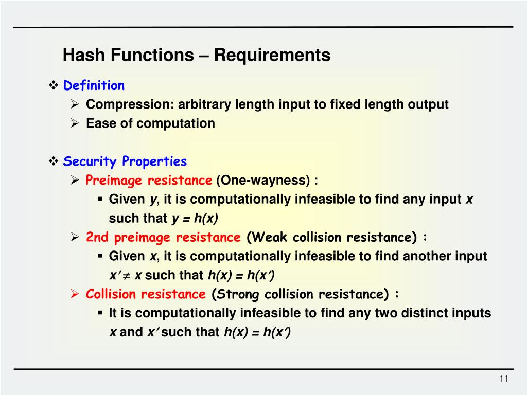 V definition. Hash function. Алгоритм хэш функции. Preimage of function. Length of input.