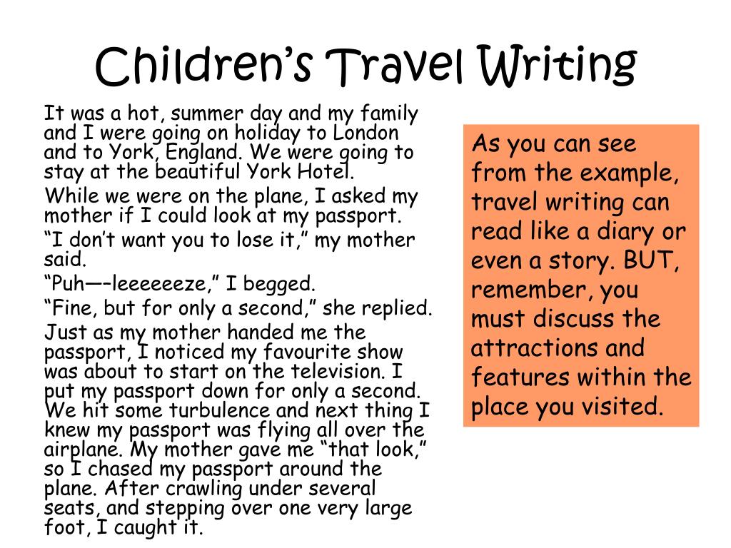 travel experience in english for students