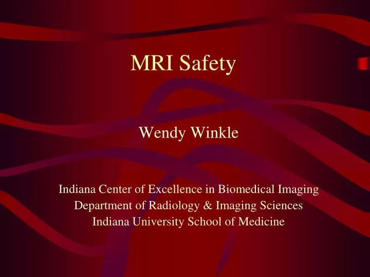 PPT MRI Safety PowerPoint Presentation, free download ID2724094
