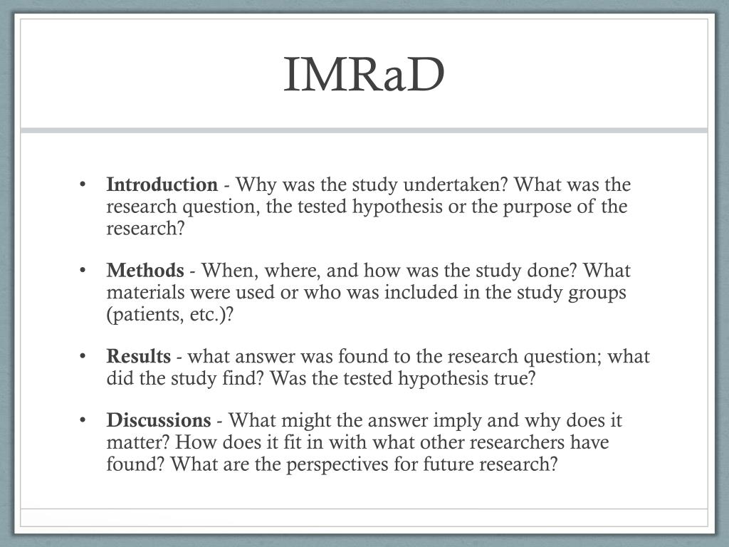 imrad in research