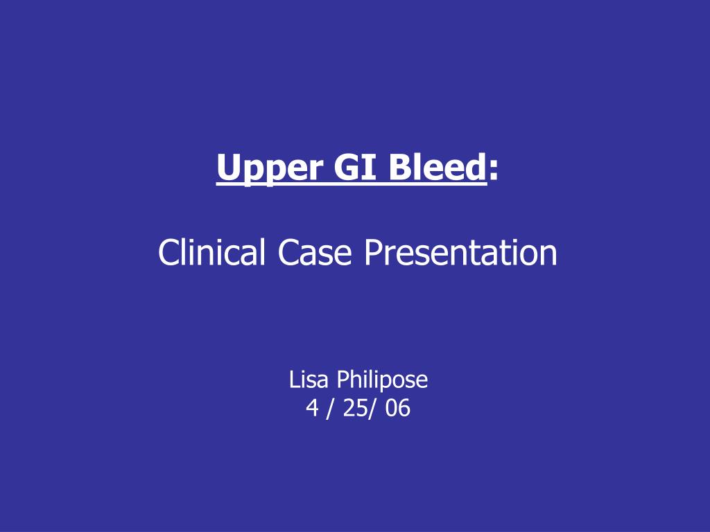 upper gi bleed case study assignment