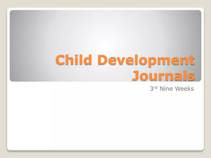 child development research journal articles