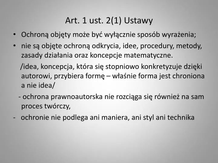 Art 3 Pkt 1 Ustawy Z Dnia 28 Listopada 2003 PPT - Art. 1 ust. 2(1) Ustawy PowerPoint Presentation, free download