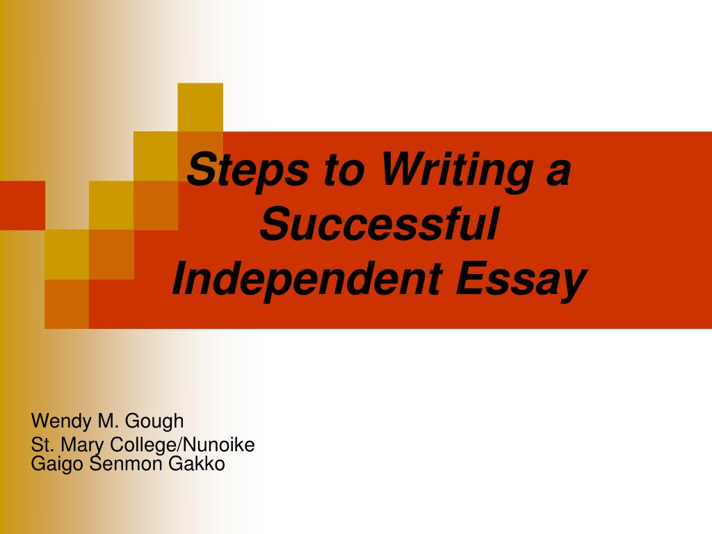 essay on being independent