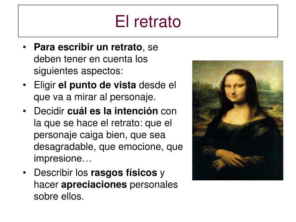 PPT La Descripci n Y El Retrato PowerPoint Presentation Free PPT La Descripci n Y El Retrato PowerPoint Presentation Free