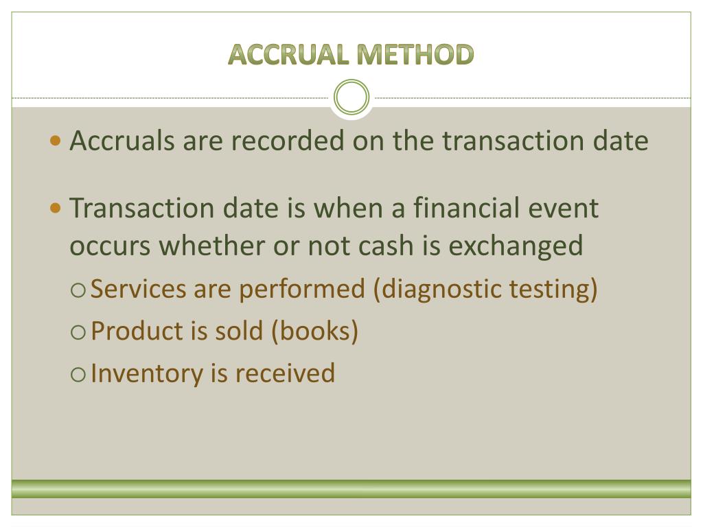 accrual entry accrual entry