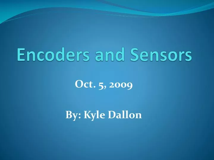 encoders and sensors n.