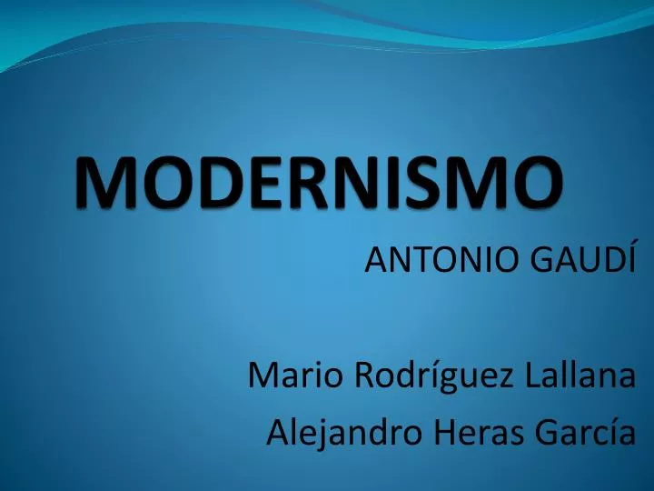 modernismo n.