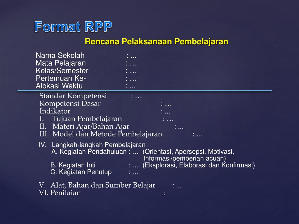 PPT - PENGEMBANGAN Silabus dan Rencana Pelaksanaan Pembelajaran (RPP ...