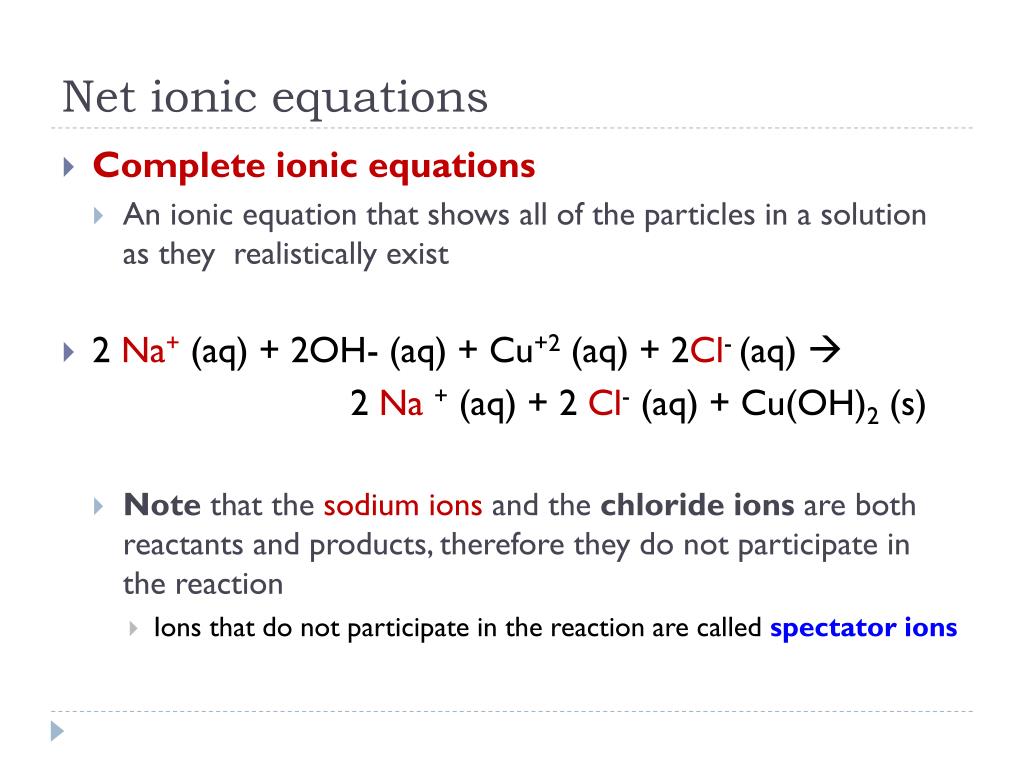 Net ionic equation generator