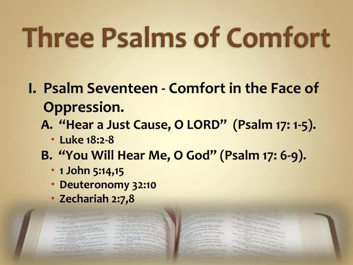 Ppt Three Psalms Of Comfort Powerpoint Presentation Free