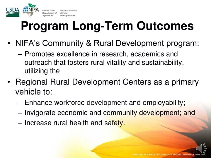 program long term outcomes n.