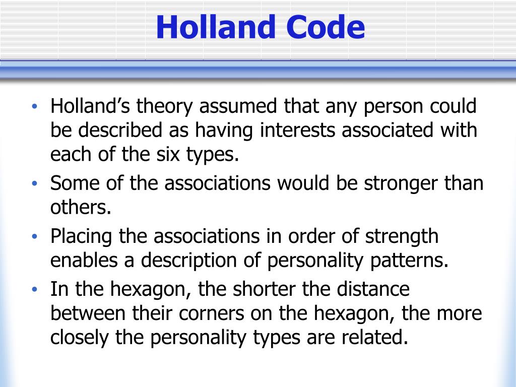 PPT Holland Code PowerPoint Presentation, free download ID2733071