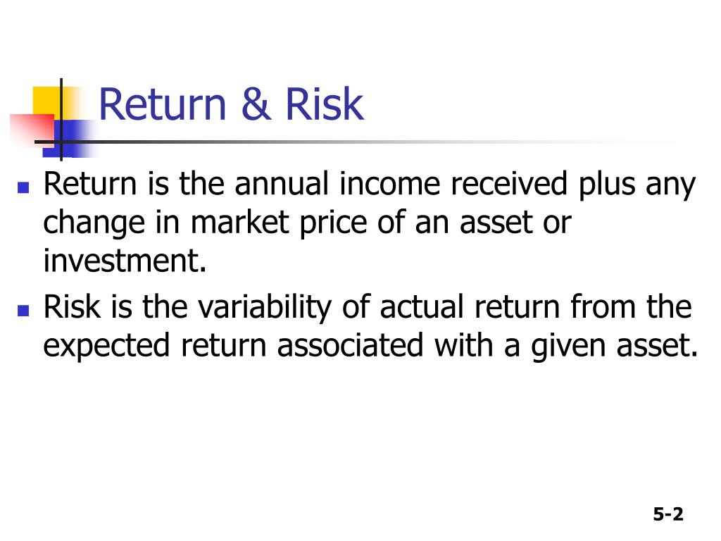 PPT - CHAPTER 5 Risk and Rates of Return PowerPoint Presentation, free