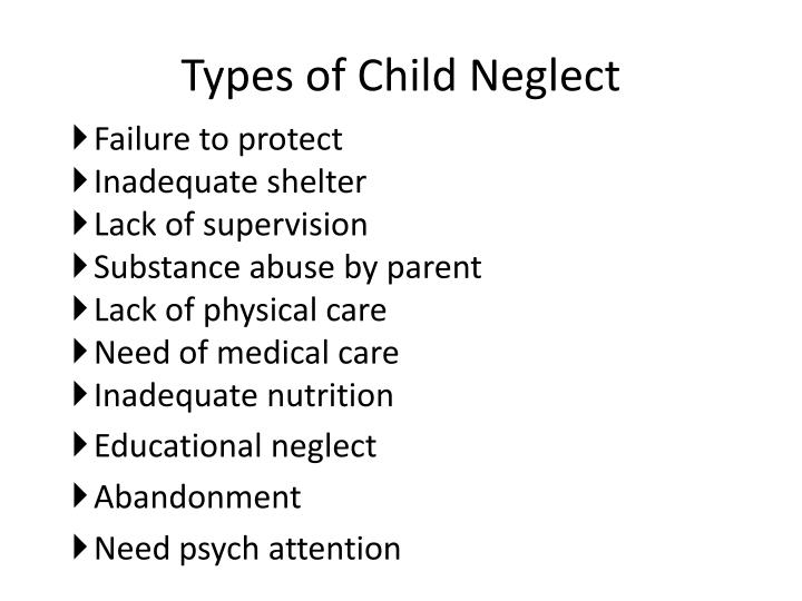 Different Types Of Abuse And Neglect