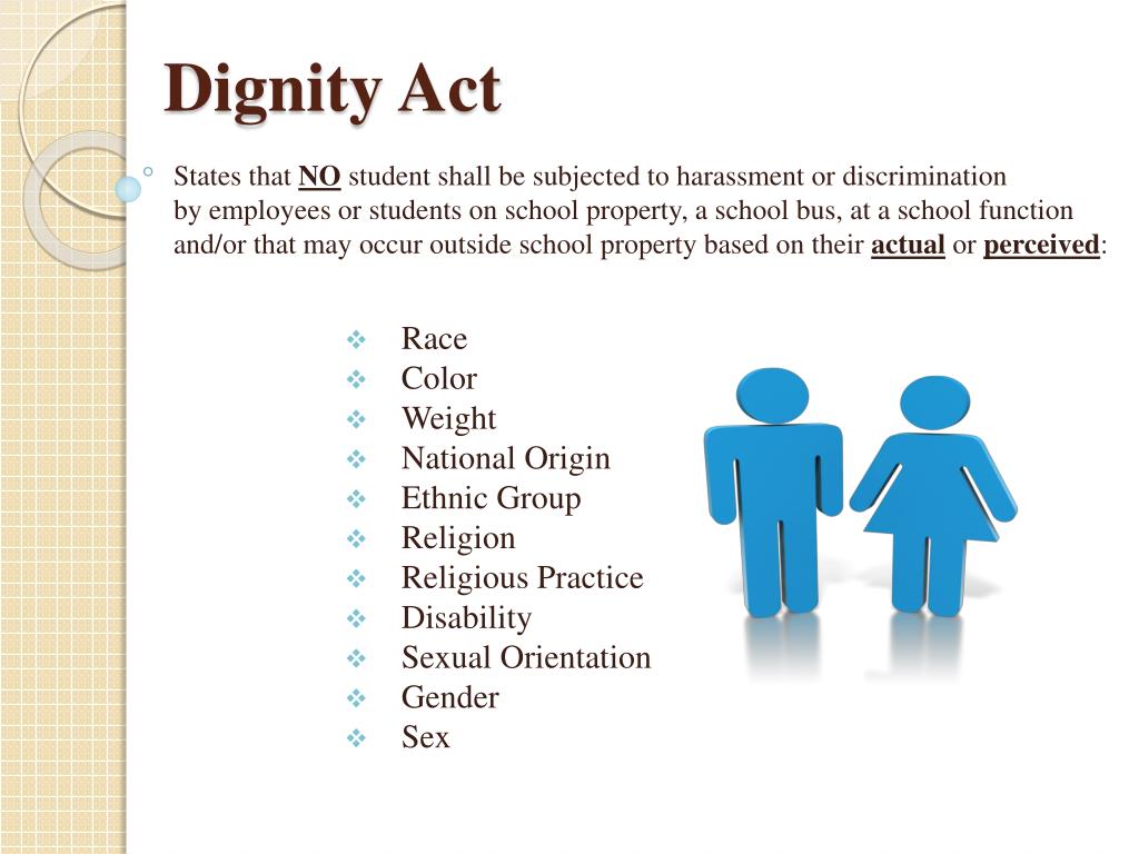 PPT Dignity for All Students Act PowerPoint Presentation, free