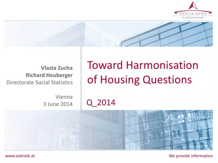 PPT Toward Harmonisation of Housing Questions PowerPoint Presentation