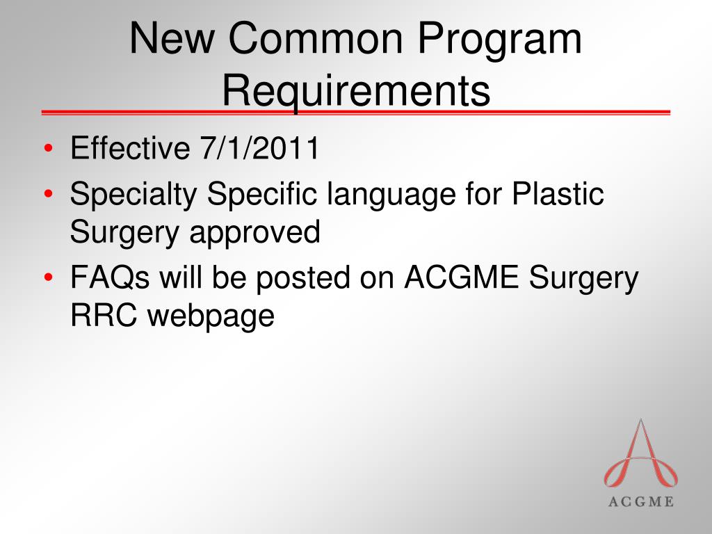 Fmrp Common Program Requirements Chart.pdf PPT - Plastic Surgery Residency Review Committee PowerPoint ...
