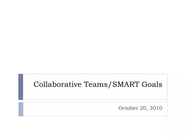 collaborative teams smart goals n.
