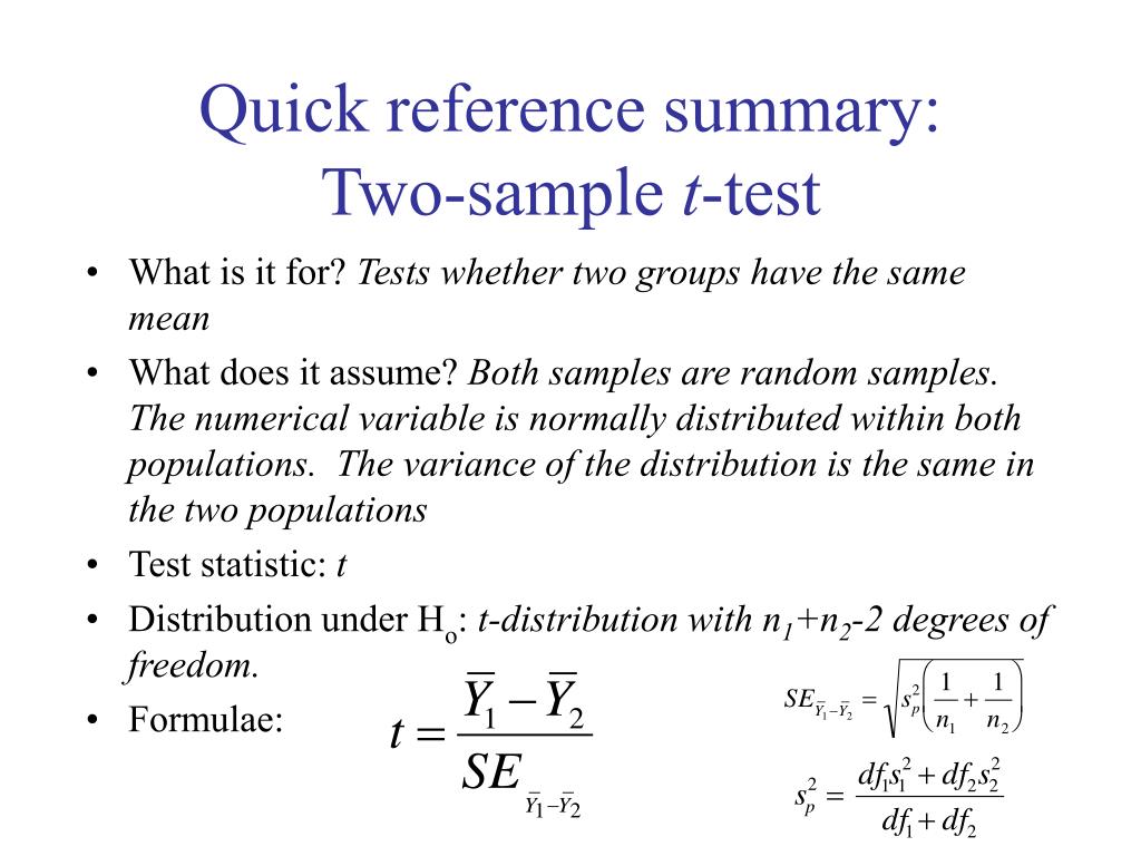 T Test Example